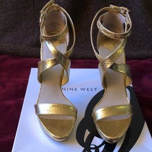 Sky High Gold Heels